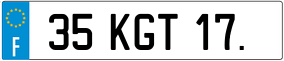 Trailer License Plate